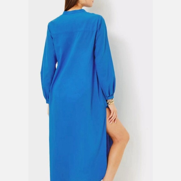 Elegant Blue Women's Dress - Picture 9 of 9